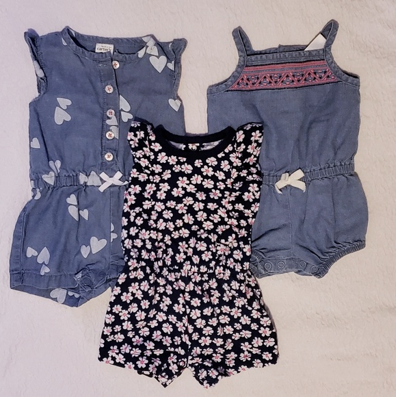 Carter's Other - Three Carter's rompers 3 months summer